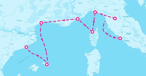 Ile Rousse Cruise Port - 9 Night Europe & Mediterranean (Rome To Barcelona)