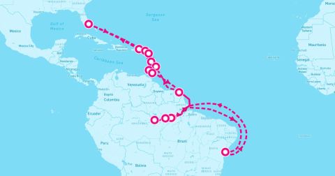 Devils Island Cruise Port - 25 Night South America & Caribbean (Ft. Lauderdale Roundtrip)