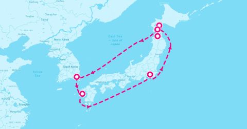 Muroran Cruise Port - 9 Night Hokkaido Cherry Blossoms (Yokohama Roundtrip)