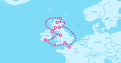 Falmouth Cruise Port - 12 Night British Isles With France & Belfast (Southampton Roundtrip)