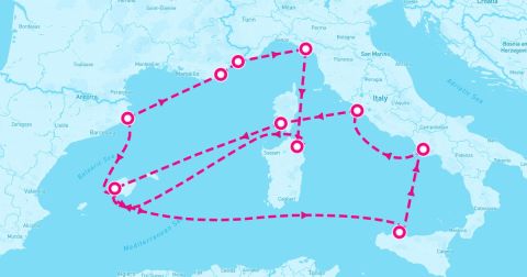 Palamos Cruise Port - Coastal Gems followed by Highlights Of The Mediter