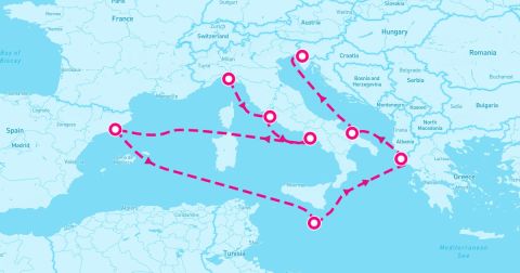 Trieste Cruise Port - 10 Night Mediterranean (Genoa To Trieste)