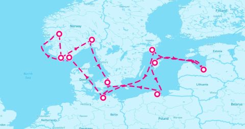 Gdynia Cruise Port - 14 Night Northern Europe (Warnemunde Roundtrip)