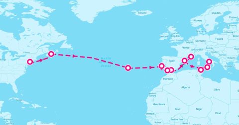 Malaga Cruise Port - 20 Night Msc Grand Voyages (New York To Naples)