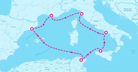 Tunis Cruise Port - 7 Night Western Mediterranean (Marseille Roundtrip)