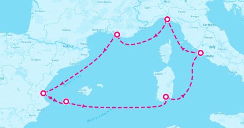 Cagliari Cruise Port - 7 nights Western Mediterranean from Marseille (Provence)