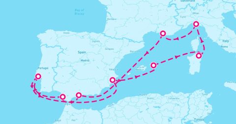 Olbia Cruise Port - 10 Night Western Mediterranean (Marseille Roundtrip)