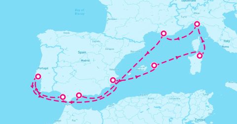 Malaga Cruise Port - 10 Night Western Mediterranean (Genoa Roundtrip)