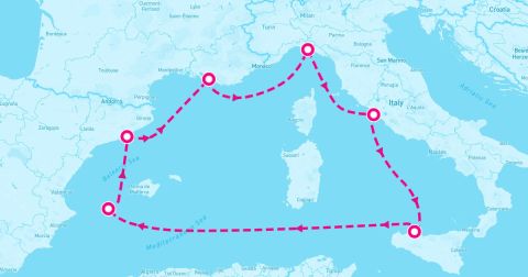 Marseille Cruise Port - 7 Night Western Mediterranean (Barcelona Roundtrip)