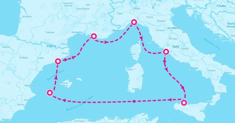 Genoa Cruise Port - 7 Night Western Mediterranean (Marseille Roundtrip)