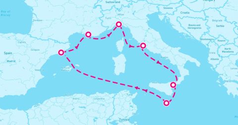 Taormina Cruise Port - 7 Night Western Mediterranean (Marseille Roundtrip)