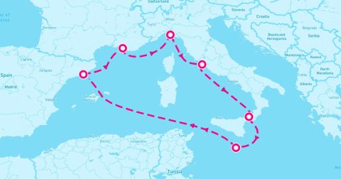 Civitavecchia Cruise Port - 7 Night Western Mediterranean (Barcelona Roundtrip)