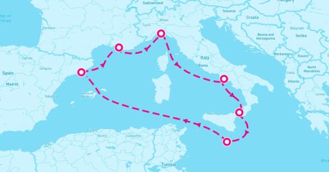 Barcelona Cruise Port - 7 Night Western Mediterranean (Messina Roundtrip)
