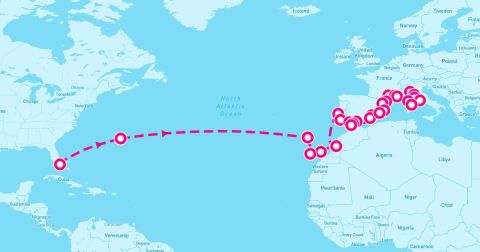 Palamos Cruise Port - 35 Night Crossing To Antiquity (Miami To Rome)