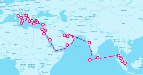 Sharm El Sheikh Cruise Port - 52 Night Journey To Eastern Realms (Rome To Singapore)
