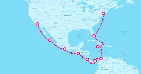 Panama City Cruise Port - 19 Night Panama Canal: Mexico & Jamaica (Los Angeles To New York)