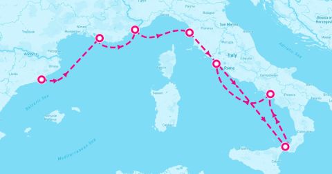 Villefranche-Sur-Mer Cruise Port - 7 Night Mediterranean: Nice Florence & Salerno (Barcelona To Rome)