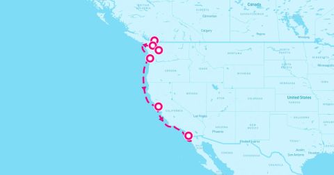 Vancouver Cruise Port - 8 Night Pacific Coast: San Francisco & Astoria (San Diego To Vancouver)