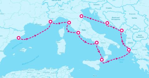 Villefranche-Sur-Mer Cruise Port - 9 Night Mediterranean: Italy France & Greece (Barcelona To Ravenna)
