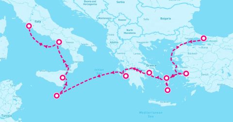 Catania Cruise Port - 9 Night Greek Isles: Santorini Athens & Mykonos (Istanbul To Rome)