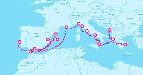 Cruise Stromboli Volcano Cruise Port - 21 Night Ultimate Mediterranean Splendor Collectors Voyage (Athens To Lisbon)