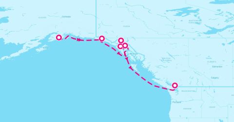 Seward Cruise Port - 7 Night Southbound Alaska & Hubbard Glacier (Seward To Vancouver)