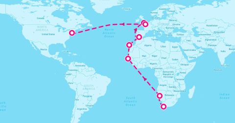 Le Havre Cruise Port - Cape Town To New York