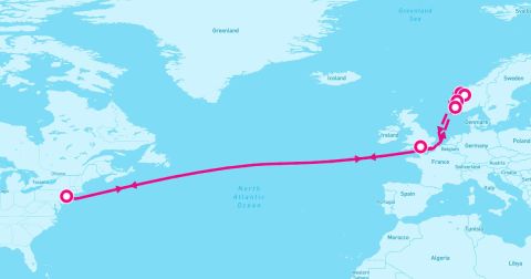 Skjolden Cruise Port - 21 Night Roundtrip Transatlantic (New York Roundtrip)