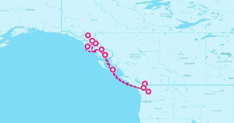 Wrangell Cruise Port - 10 Night Gold Rush & Glaciers (Vancouver To Seattle)