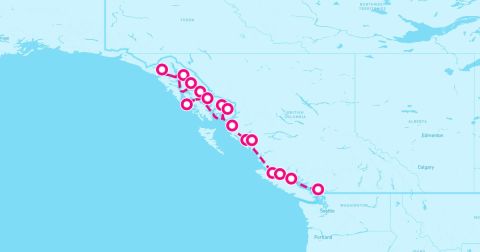 Behm Canal Cruise Port - 7 Night Alaska Fjords & Canadian Inside Passage (Juneau To Vancouver)