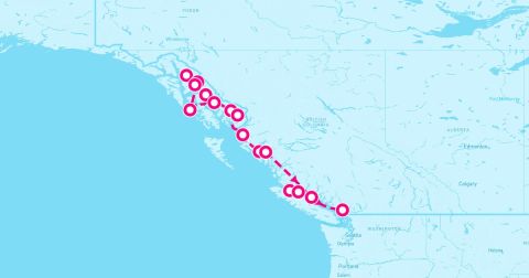 Behm Canal Cruise Port - 7 Night Alaska Fjords & Canadian Inside Passage (Juneau To Vancouver)