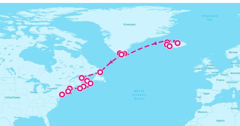 Gaspe Cruise Port - 22 Night Fire & Ice Passage (Reykjavik To New York)