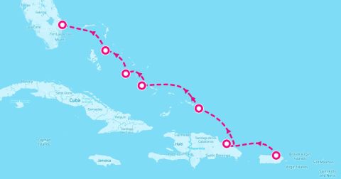 Rose Island Cruise Port - 7 Night Yachting The Bahamas (San Juan To Palm Beach)