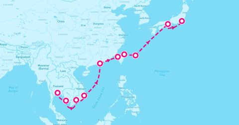 Cruise Taiwan Strait Cruise Port - 16 Night Iconic Skylines & Starry Nights (Bangkok To Tokyo)