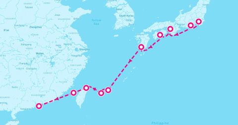 Cruise Taiwan Strait Cruise Port - 10 Night Tempura & Tea (Tokyo To Hong Kong)
