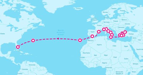 Hamilton Cruise Port - 28 Night Ruins Rivieras & Rose Sands (Athens To Miami)