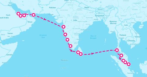 Mormugao Cruise Port - 22 Night Spice Trail Sail (Abu Dhabi To Singapore)