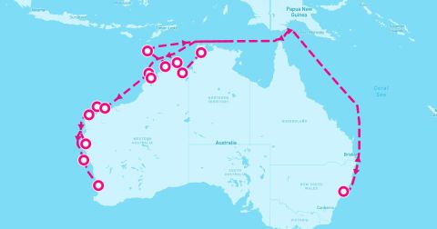 Abrolhos Islands Cruise Port - 17 Night Australia (Darwin To Fremantle)