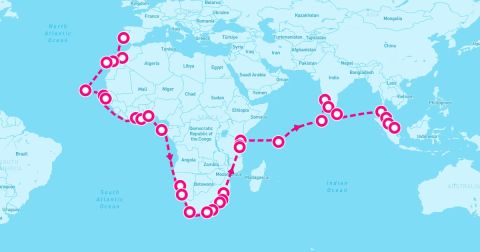 Zanzibar Cruise Port - 55 Night Atlantic & Indian Oceans (Lisbon To Singapore)