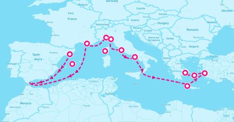 Mykonos Cruise Port - 14 Night Mediterranean With Greek Isles France & Turkey (Barcelona To Athens)