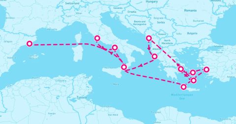 Bar Cruise Port - 14 Night Mediterranean With Greek Isles & Turkey (Rome To Barcelona)