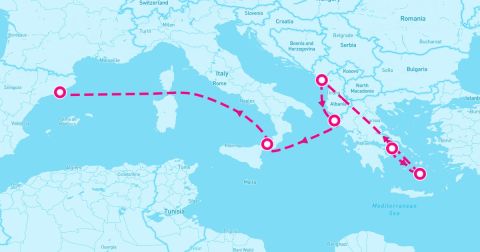 Bar Cruise Port - 7 Night Mediterranean With Greek Isles & Italy (Athens To Barcelona)
