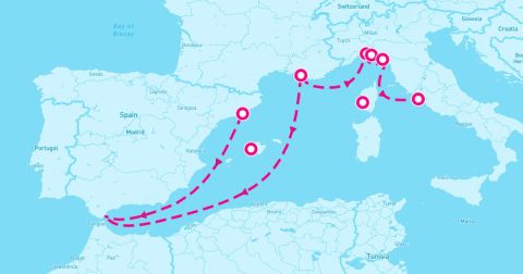 Santa Margherita Ligure Cruise Port - 7 Night Mediterranean With France & Italy (Barcelona To Rome)