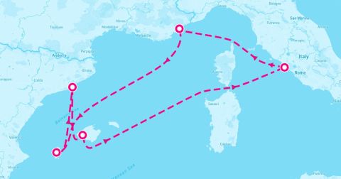 Cannes Cruise Port - 7 Night Spanish Isles Rome & Cannes (Barcelona Roundtrip)