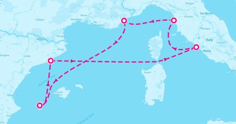 Civitavecchia Cruise Port - 7 Night French Riviera Italy Rome & Ibiza (Barcelona Roundtrip)