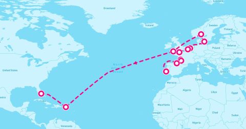 Cherbourg Cruise Port - 25 Night Grand World Voyage Segment (Lisbon To Ft. Lauderdale)