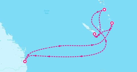 Mystery Island Cruise Port - 8 Night South Pacific (Brisbane Roundtrip)