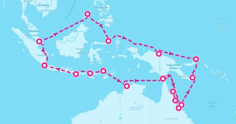 Jayapura Cruise Port - 28 Night Legendary Coral Triangle & Great Barrier Reef (Singapore Roundtrip)