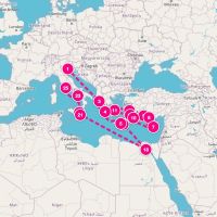 Azamara Journey November 10, 2027 itinerary map