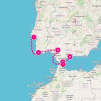 Azamara Journey January 22, 2028 itinerary map